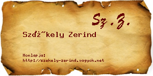 Székely Zerind névjegykártya